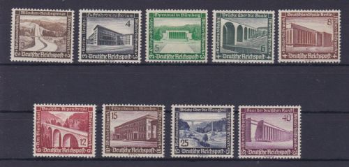 Deutsches Reich 634/642 postfr./mnh Architektur 1936