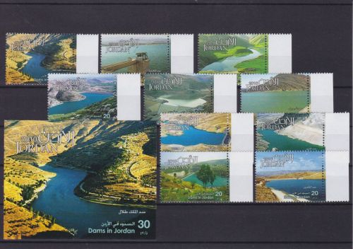Jordanien 2116/2125 + Block 140 postfr./mnh Staudämme Dams 2011