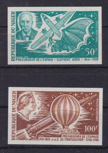Niger 247/248 postfr./mnh Weltraum space 1970 2 PROOFS