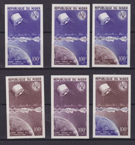 Niger 290 postfr./mnh Weltraum space Satellit 1971 6 PROOFS