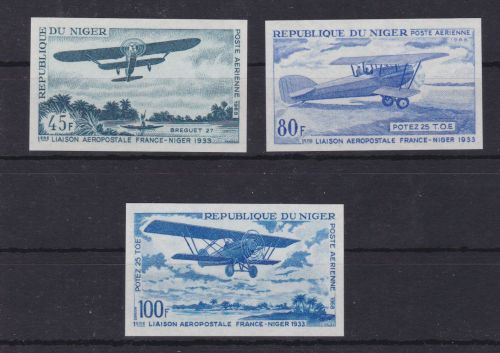 Niger 182/184 postfr./mnh Flugeuge aviation 1968 3 PROOFS