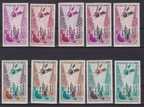 Kongo 93 postfr./mnh Weltraum Space Satellit 1966 10 PROOF