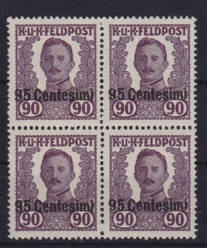 Österreich Feldpost Italien XIII postfr./mnh Viererblock Michel 100 €