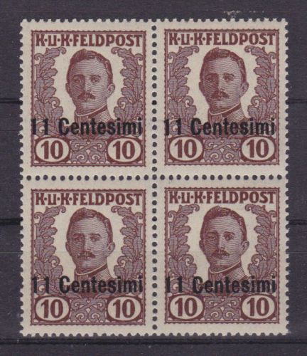 Österreich Feldpost Italien V postfr./mnh Viererblock Michel 100 €