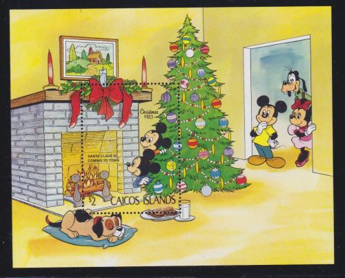 Caicos Isl. Block 2 postfr./mnh Walt Disney