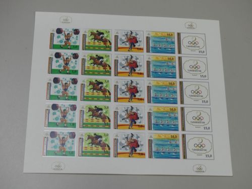 Turkmenistan 15/19 U postfr./mnh Olympia Olympics 1992 ungez.IMPERF.