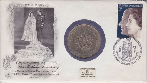 Numisbrief Großbritannien 1 Crown 1972 Coronation