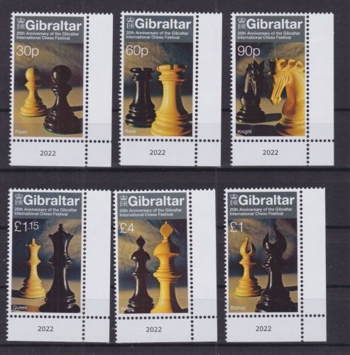 Gibraltar 2049/2054 postfr./mnh Schach chess 2022