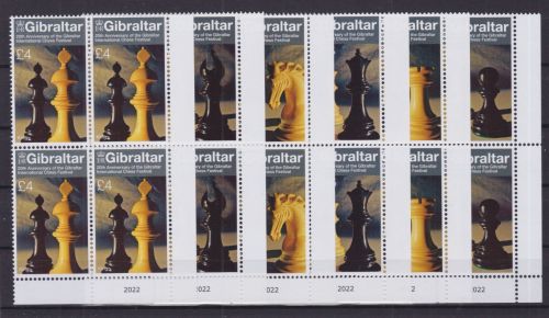 Gibraltar 2049/2054 postfr./mnh Schach chess 2022
