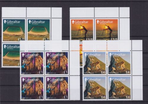 Gibraltar 2055/2059 + Block 152 postfr./mnh Sehenswürdigkeiten 2022