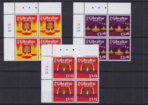 Gibraltar 2076/2078 postfr./mnh Diwali 2022