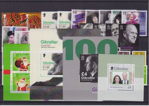 Gibraltar Jahrgang 2021 postfr./mnh komplett Michel 226 €