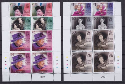 Gibraltar 2002/2007 postfr./mnh Queen Elizabeth II 2021
