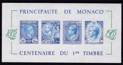 Monaco Block 31 U postfr./mnh 100 Jahre Briefmarken 1985 Ivert 470 €