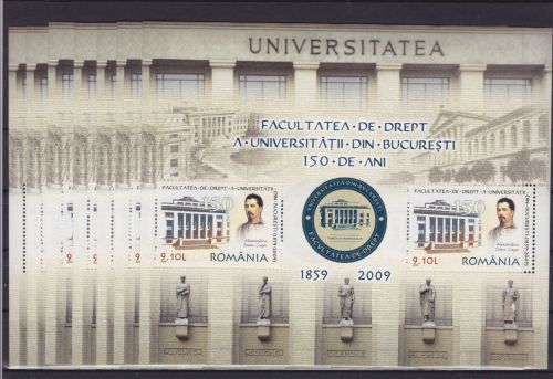 Rumänien 7 x Block 455 postfr./mnh Universität Bukarest 2009