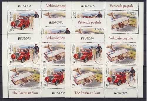 Rumänien 5 x Block 558 II postfr./mnh Flugzeuge Europa CEPT 2013