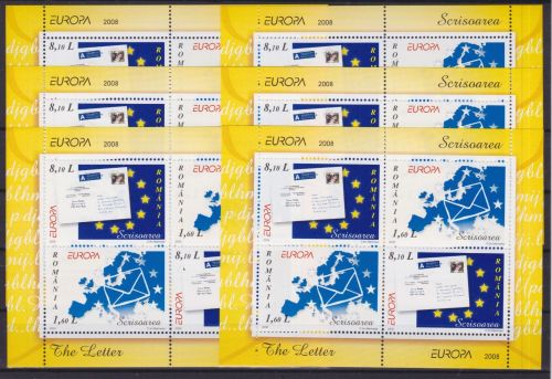 Rumänien 50 x Block 425 II postfr./mnh Europa CEPT 2008 Michel 700 €