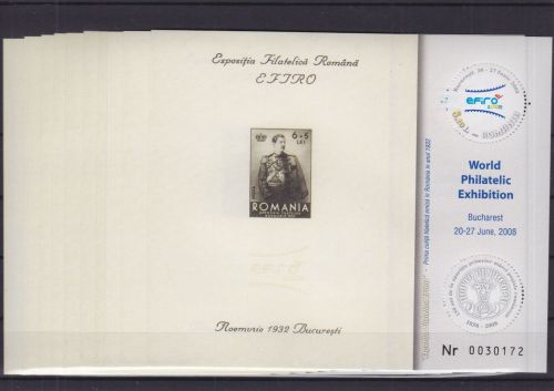 Rumänien 100 x Block 427 postfr./mnh EFIRO 2008 Michel 600 €