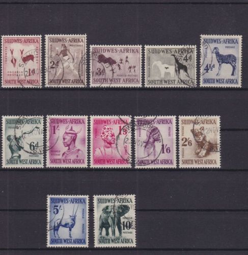 Namibia Südwestafrika 279/290 gest./used Freimarken 1954