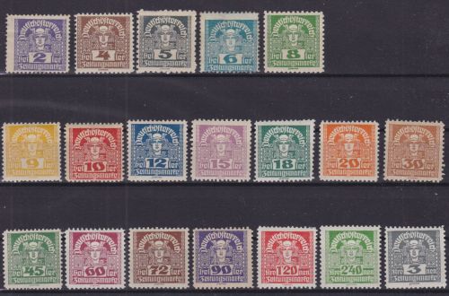 Österreich 293/311 (*),*,** privat gezähnt