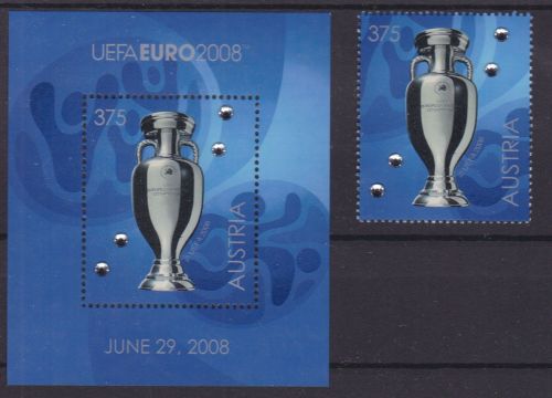 Österreich 2751 + Block 43 postfr./mnh Fußball soccer 2008
