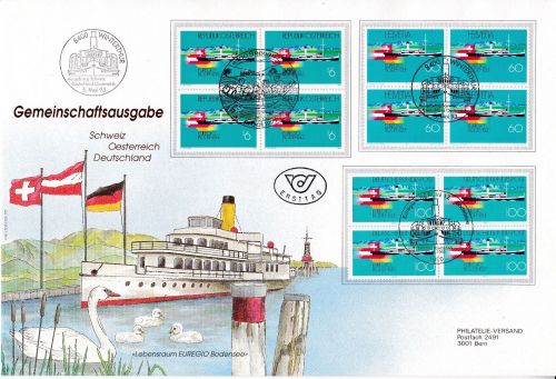Gemeinschaftsausgabe Schweiz + Österreich + Deutschland 1993 EUREGIO Bodensee