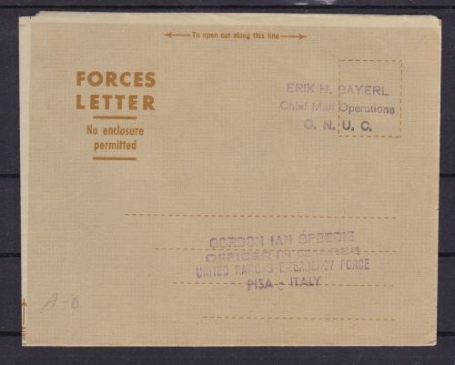 Forces Letter O.N.U.C. Pisa ca. 1963
