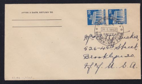SAS Erstflug Bremen - New York 1952