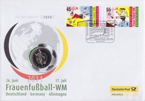 Numisbrief 10 € Frauen-Fußball WM 2011