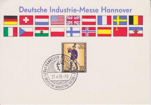 Berlin Sonderkarte Deutsche Industrie-Messe Hannover 1958