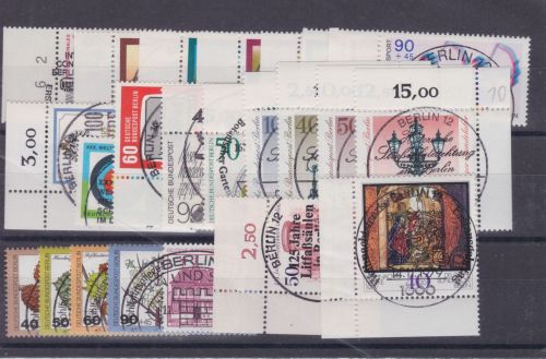Berlin Jahrgang 1979 in den Hauptnummern komplett mit Vollstempel Berlin + Gummi