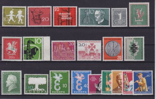 Bund Jahrgang 1958 postfr. komplett in den Hauptnummern Michel 44 €