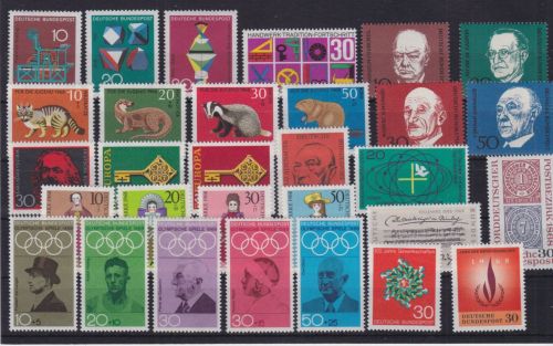 Bund Jahrgang 1968 postfr. komplett