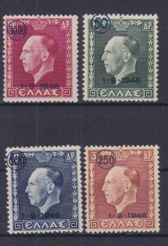 Griechenland 532/535 postfr./mnh Rückkehr vom König 1949
