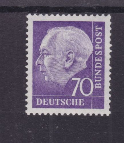 Bund 263 x w R mit schwarzer Rollennummer postfr. Heuss 1958