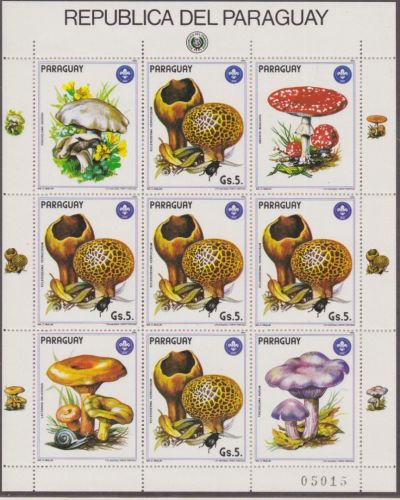 Paraguay 3841 postfr./mnh Pilze mushrooms 1985