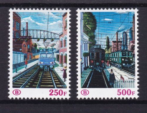 Belgien Eisenbahnpaketmarken 383/384 postfr. Eisenbahn railway 1985