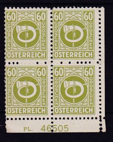 Österreich 734 postfr. mit Plattennummer