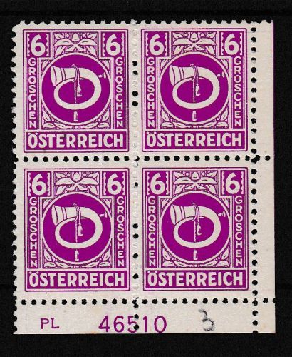 Österreich 725 postfr. mit Plattennummer