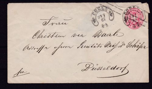 Preußen GA mit Hufeisenstempel Coeln1867