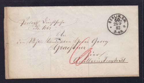 Vorphila Brief Berlin 1882