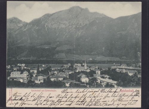 Bayern Doppel-AK Bad Reichenhall mit Nachporto 1899