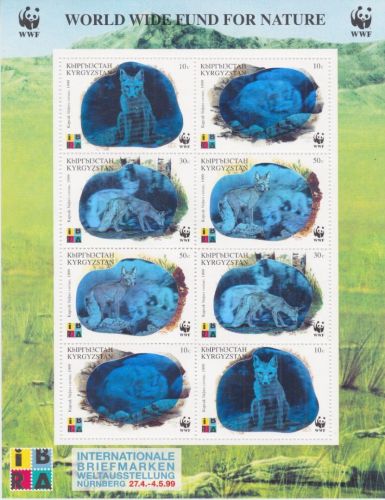Kirgisien 172/175 postfr./mnh WWF Hologramm 1999