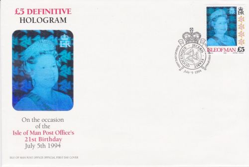 Isle of Man 601 FDC Hologramm 1994