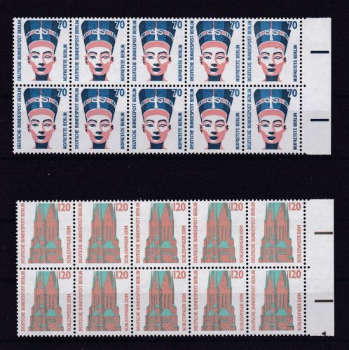 Berlin 814/815 postfr. Sehenswürdigkeiten 10er-Blocks 1988
