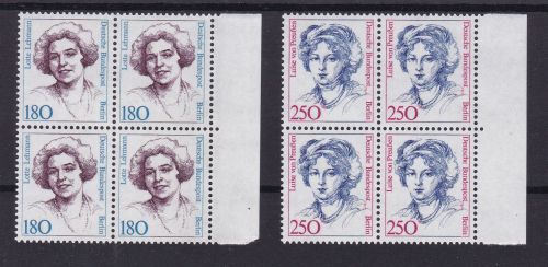 Berlin 844/845 postfr. Frauen 4er-Blocks 1989