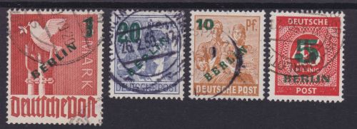 Berlin 64/67 gest./used Grün-Aufdrucke 1949 Michel 40 €