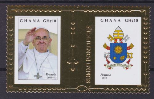 Ghana Block 521 postfr./mnh Papst Franciskus 2013 GOLD
