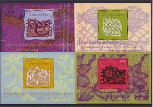 Frankreich Block 163/166 postfr./mnh Spitzenstickerei 2011 Spitzen