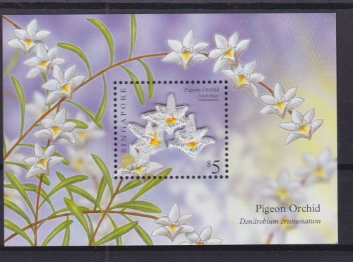 Singapur Block 142 postfr./mnh Orchidee orchids 2007 Stickerei